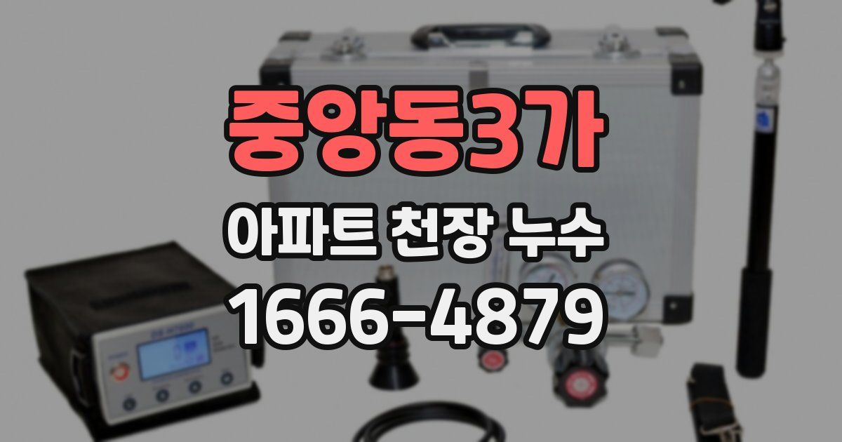 중앙동3가 아파트 천장 누수