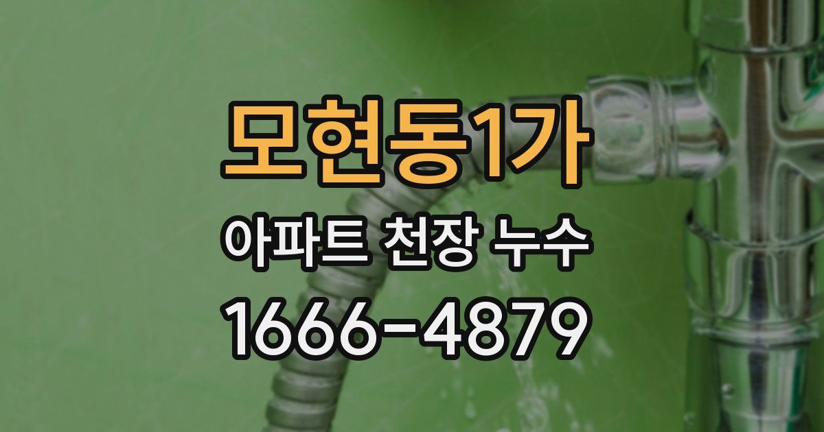 모현동1가 아파트 천장 누수
