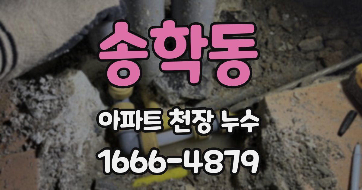 송학동 아파트 천장 누수