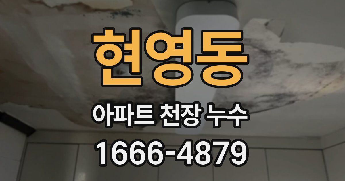 현영동 아파트 천장 누수