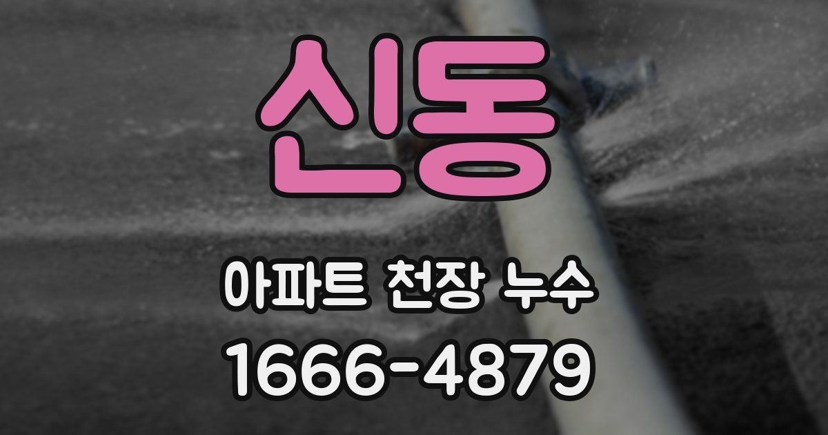 신동 아파트 천장 누수