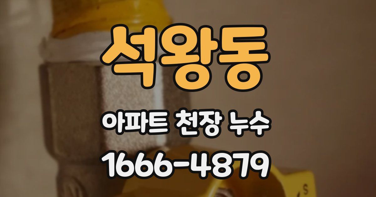 석왕동 아파트 천장 누수