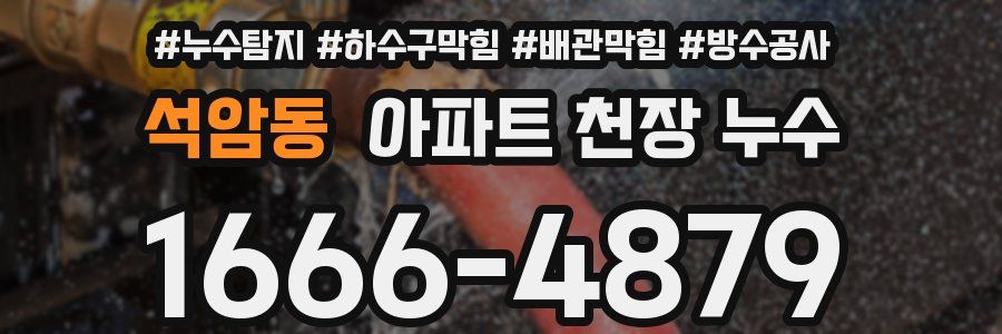 석암동 아파트 천장 누수