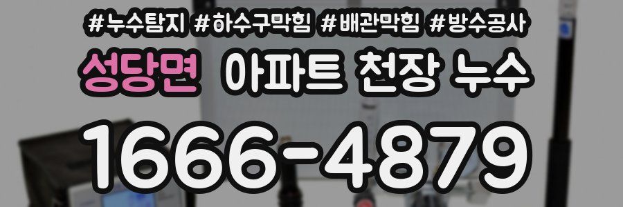 성당면 아파트 천장 누수