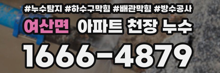 여산면 아파트 천장 누수