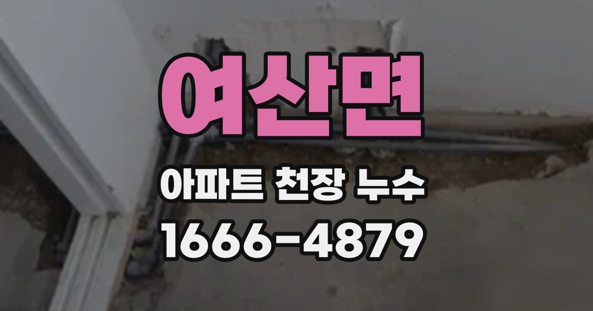 여산면 아파트 천장 누수