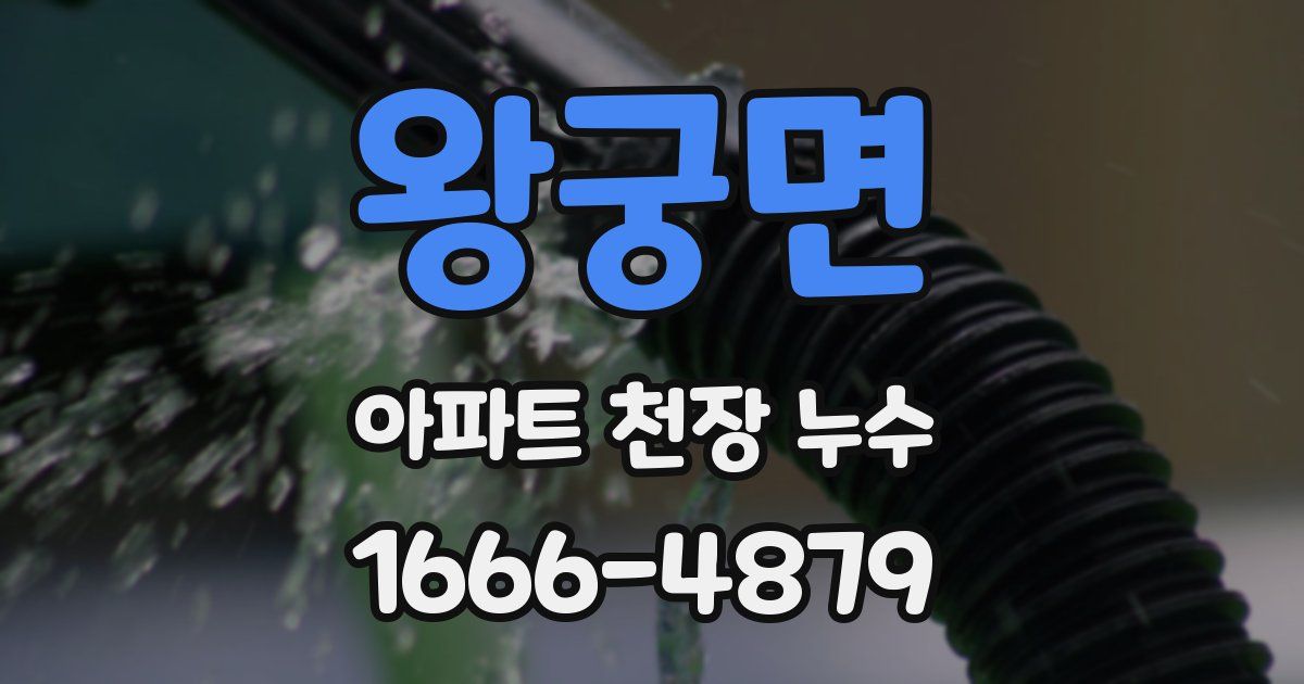 왕궁면 아파트 천장 누수