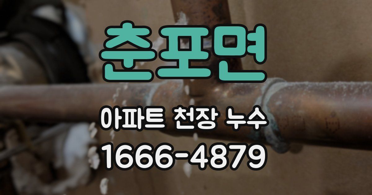 춘포면 아파트 천장 누수
