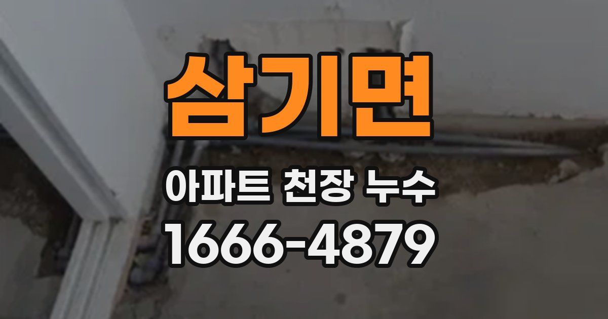 삼기면 아파트 천장 누수
