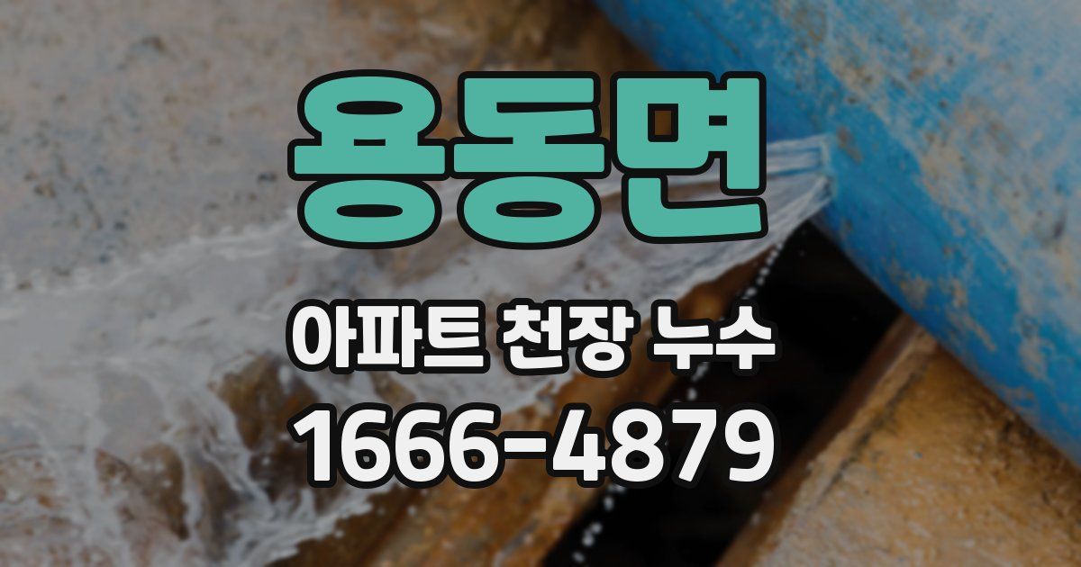 용동면 아파트 천장 누수