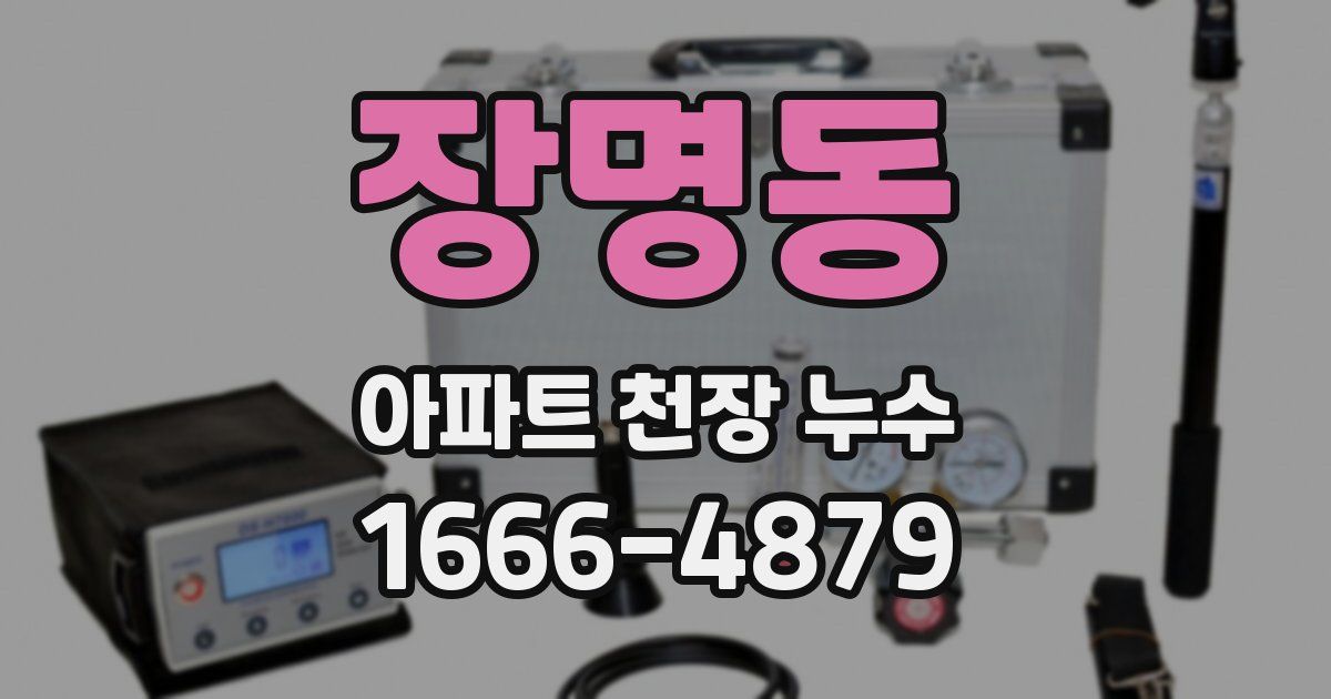 장명동 아파트 천장 누수