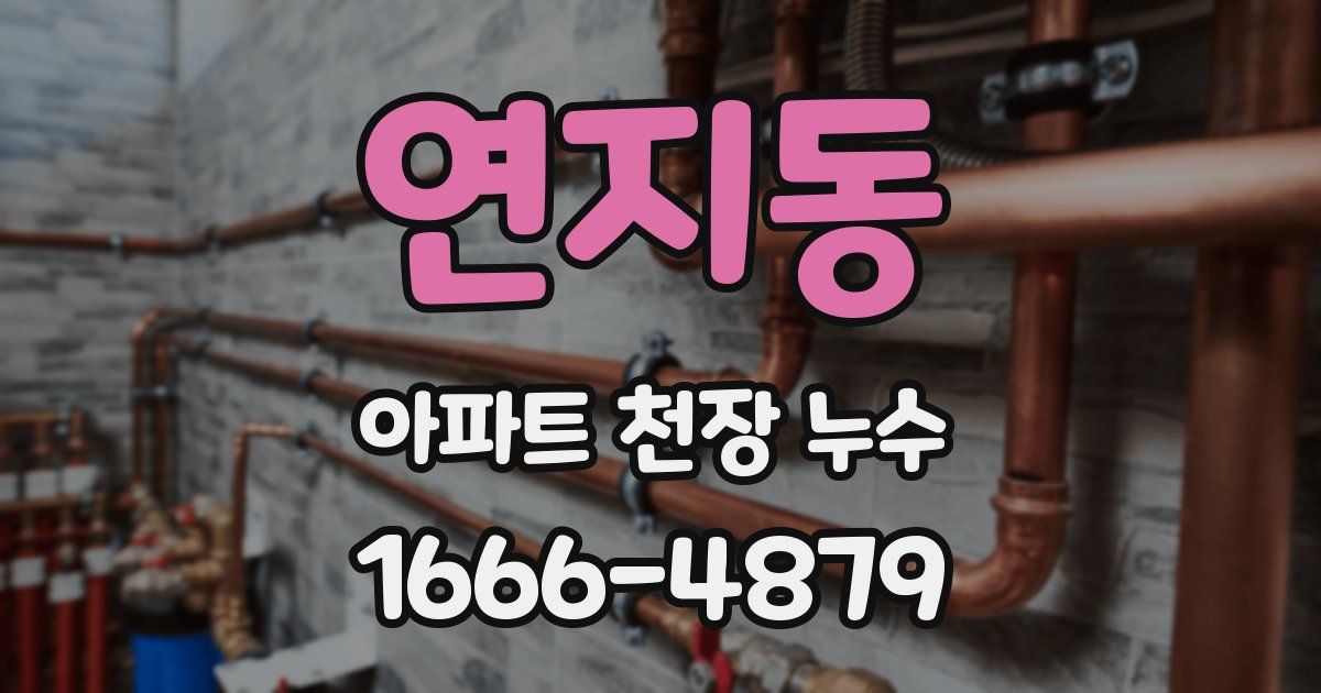 연지동 아파트 천장 누수