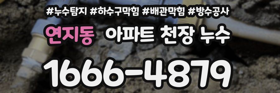연지동 아파트 천장 누수