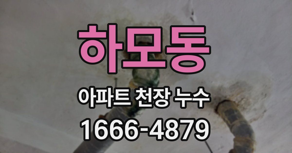 하모동 아파트 천장 누수