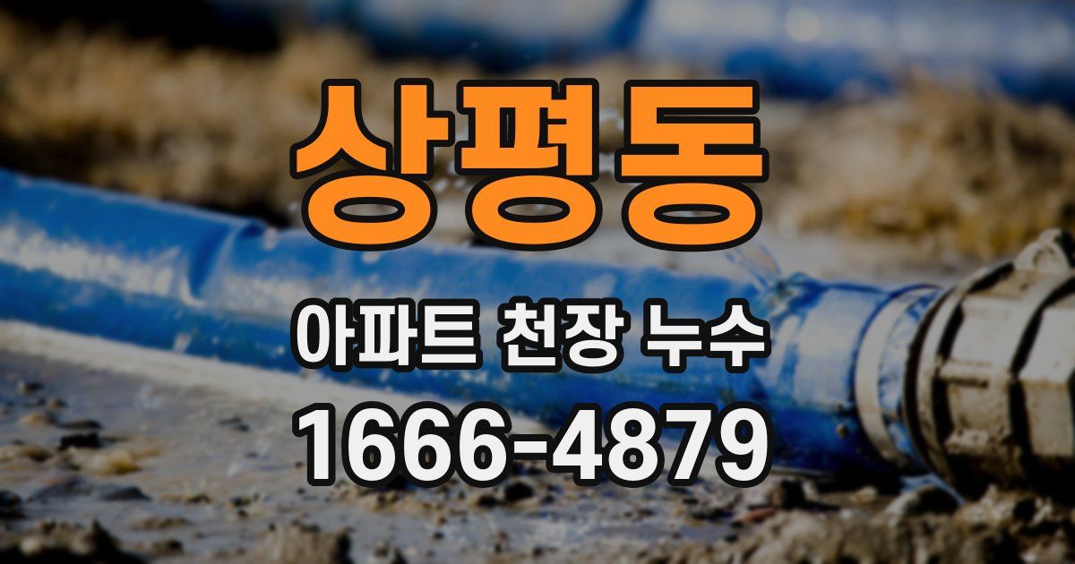 상평동 아파트 천장 누수
