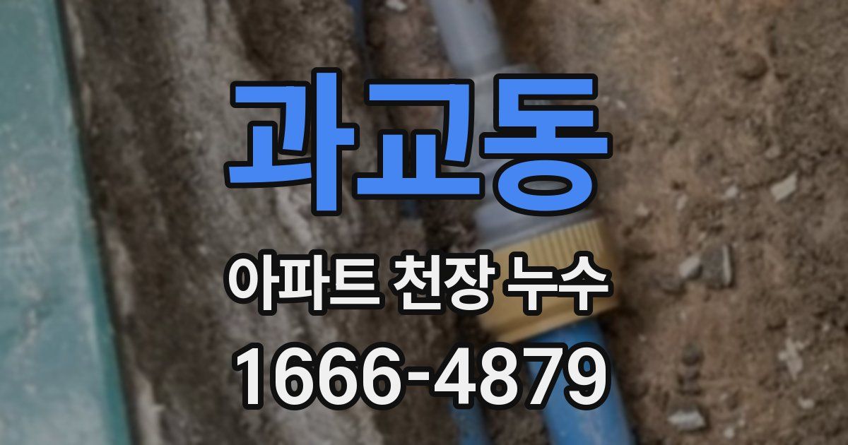 과교동 아파트 천장 누수