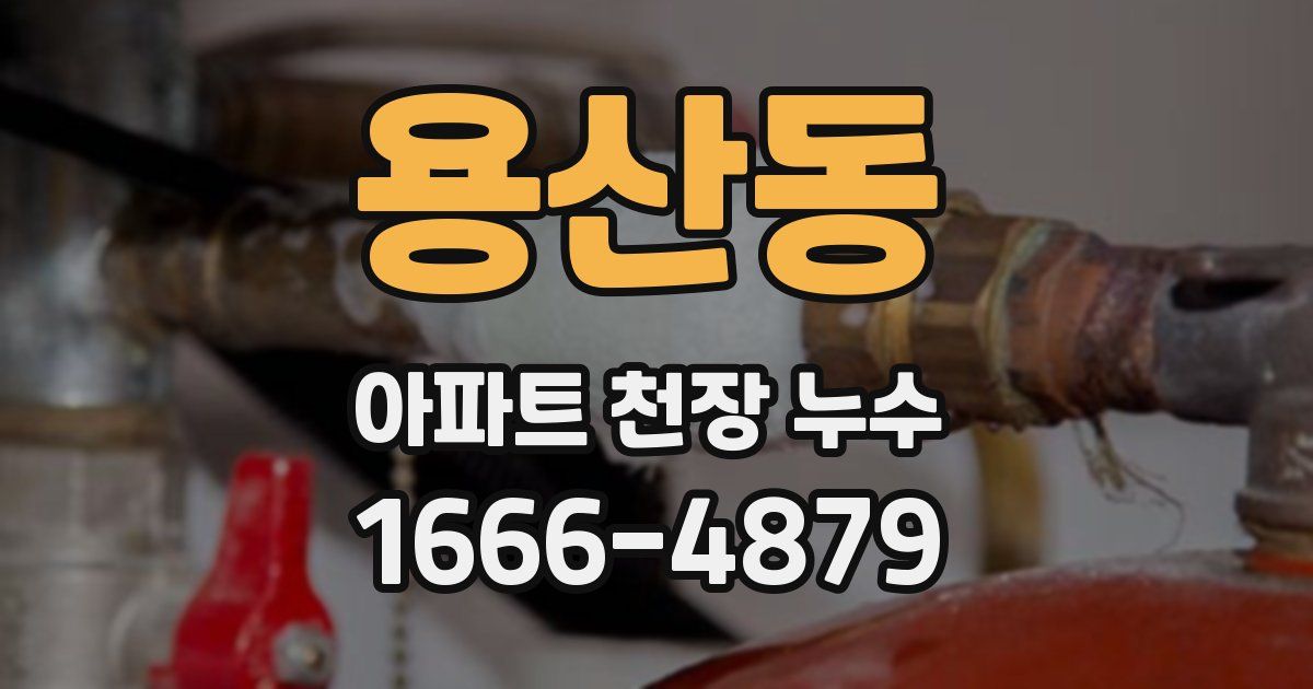 용산동 아파트 천장 누수