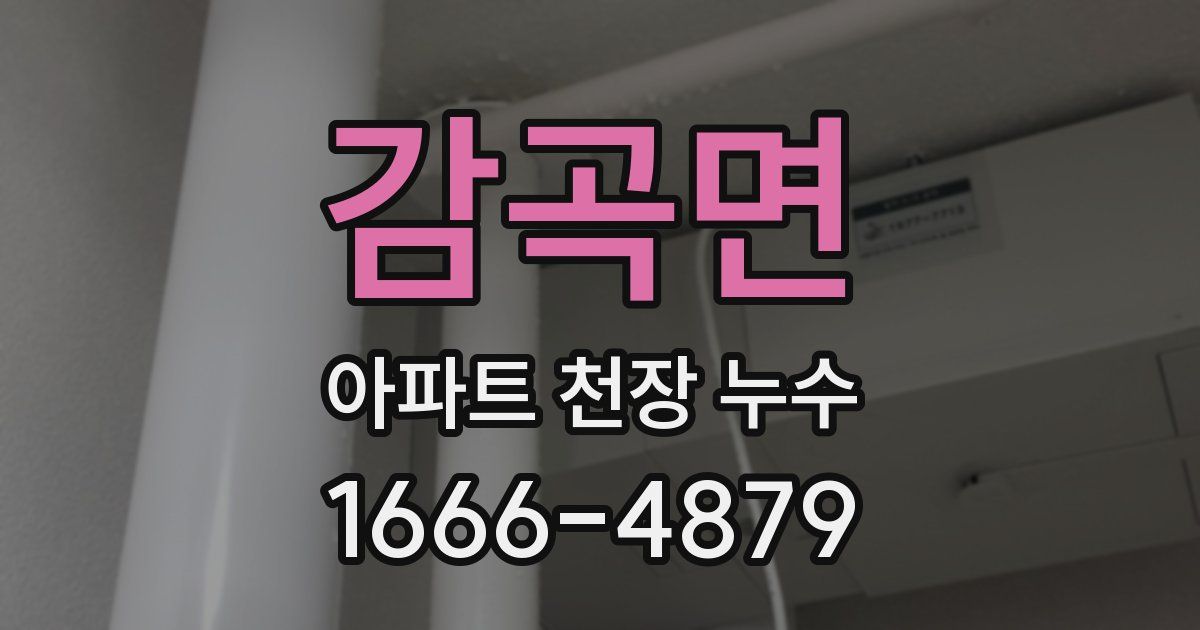 감곡면 아파트 천장 누수