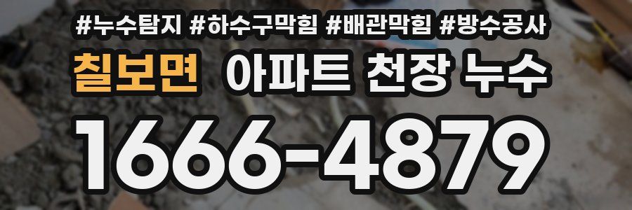 칠보면 아파트 천장 누수