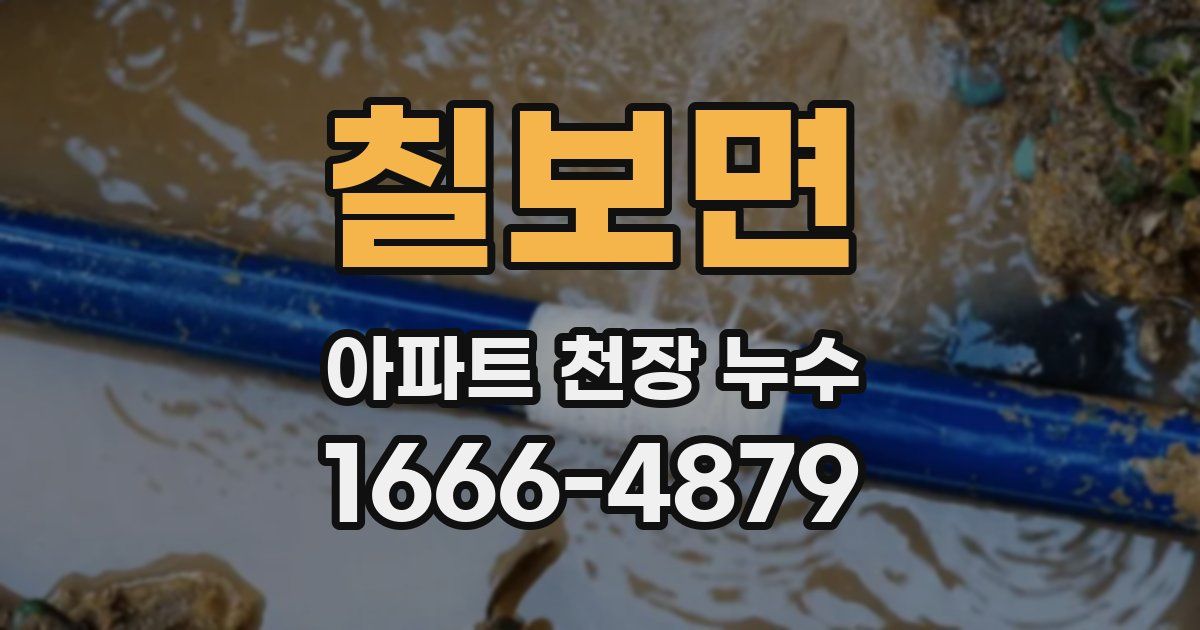 칠보면 아파트 천장 누수