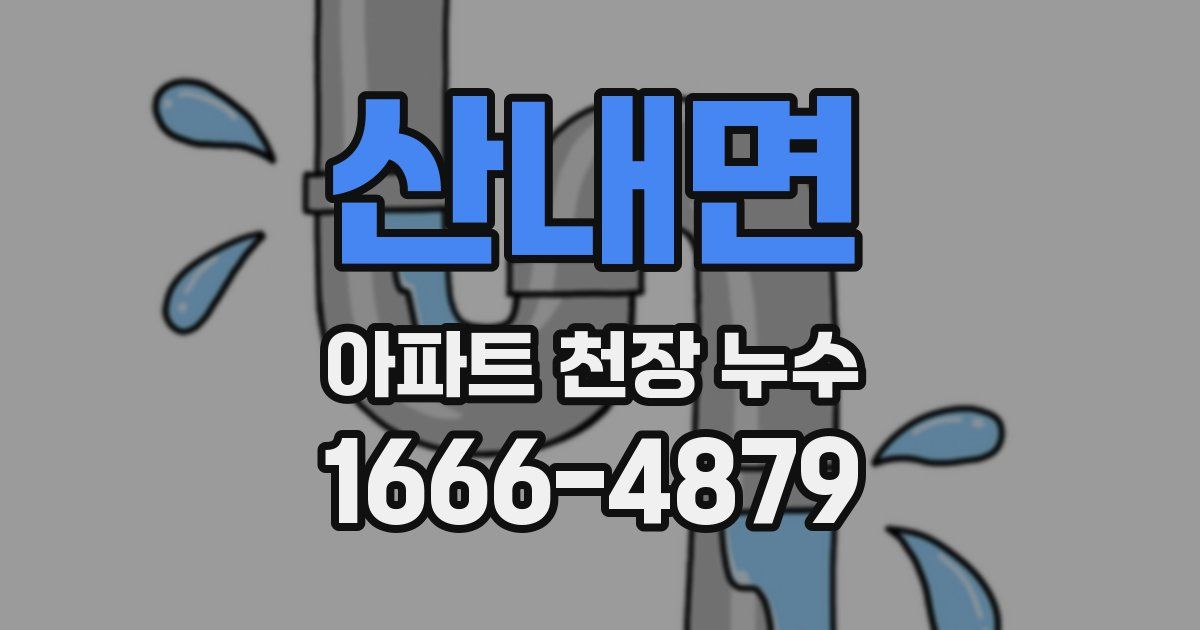산내면 아파트 천장 누수