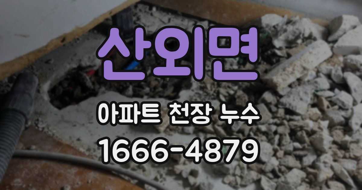 산외면 아파트 천장 누수