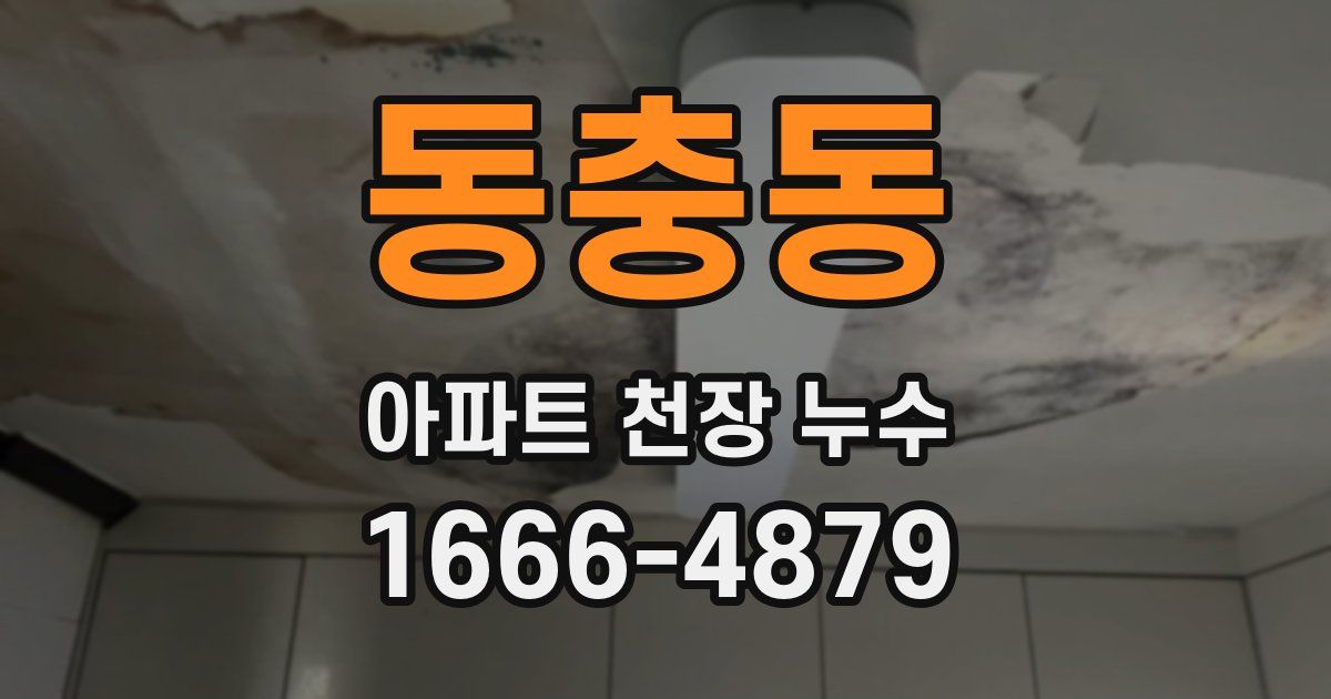동충동 아파트 천장 누수