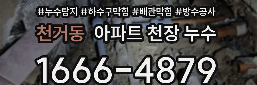 천거동 아파트 천장 누수