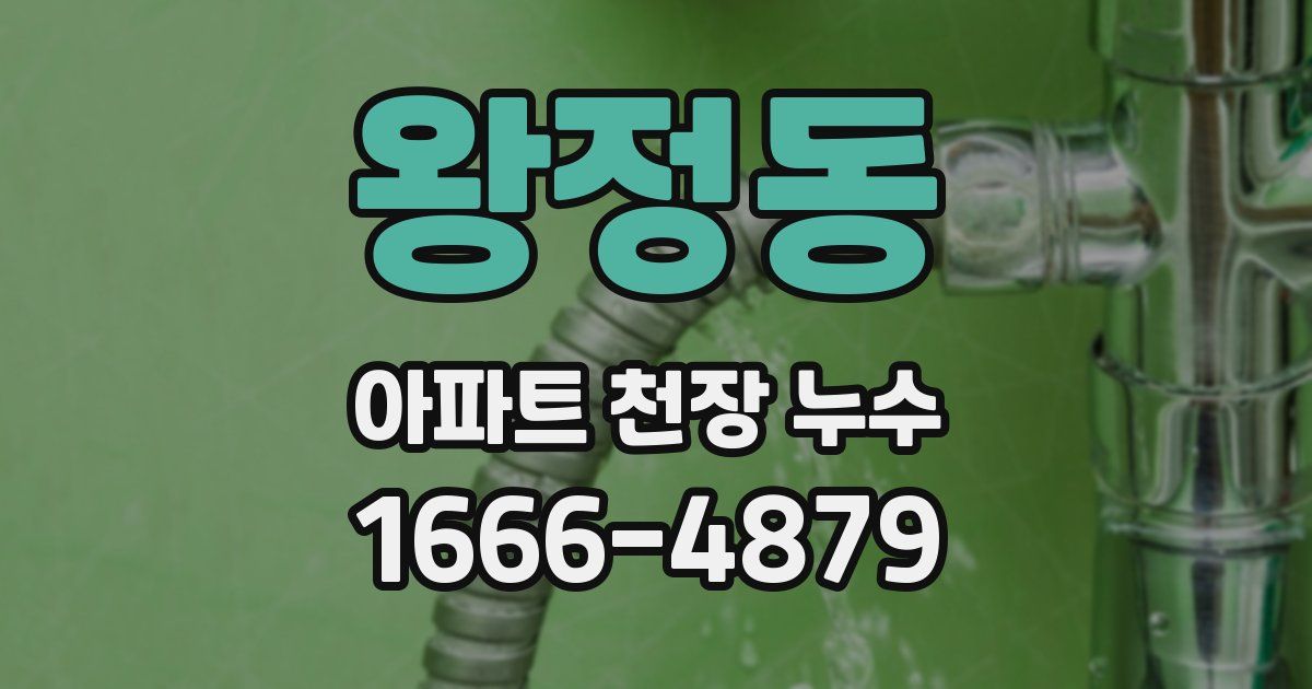 왕정동 아파트 천장 누수