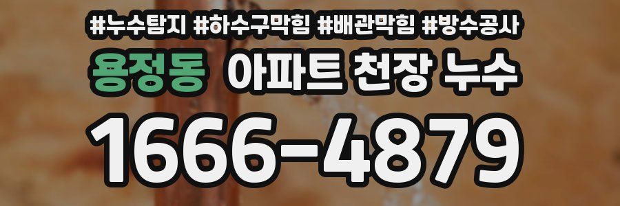 용정동 아파트 천장 누수