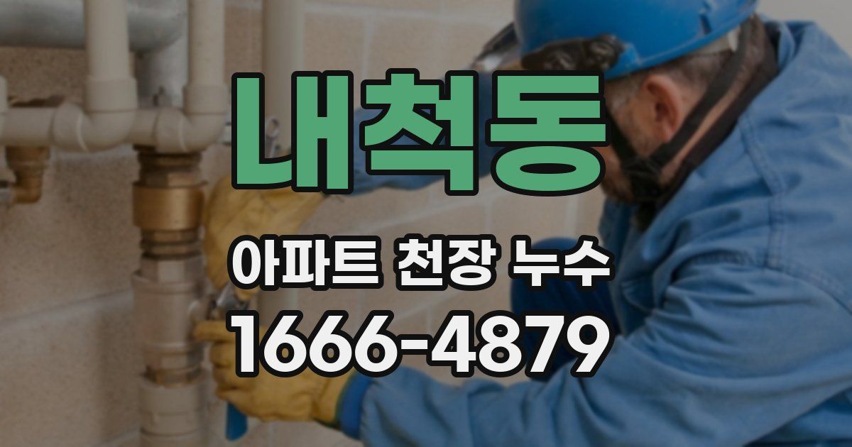 내척동 아파트 천장 누수