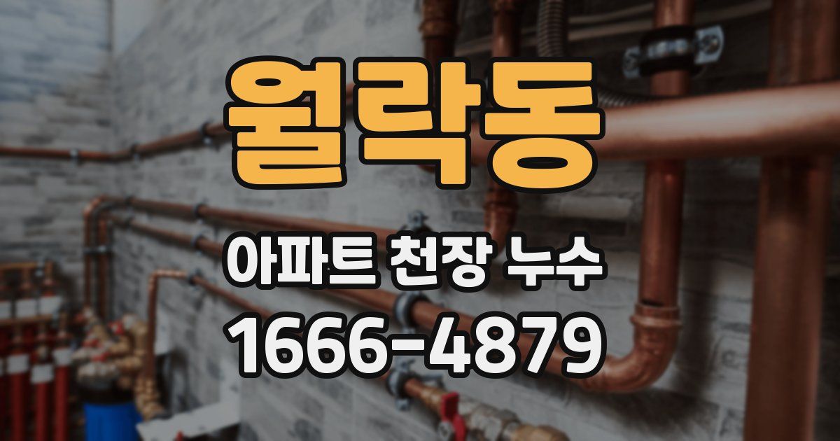 월락동 아파트 천장 누수