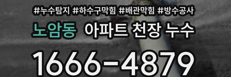 노암동 아파트 천장 누수