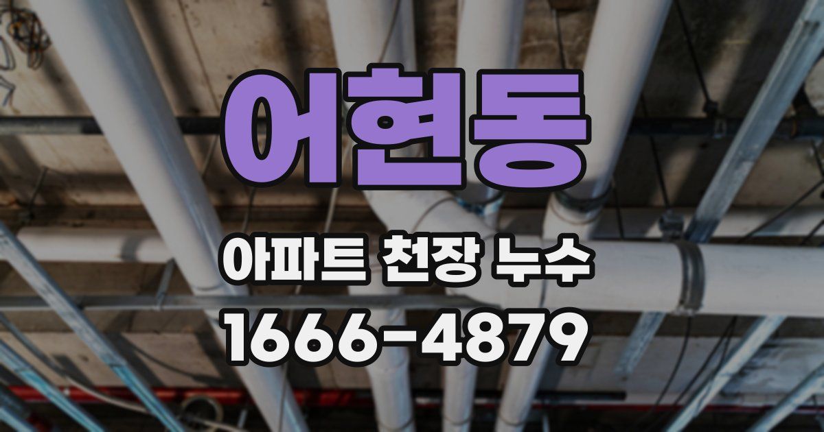 어현동 아파트 천장 누수