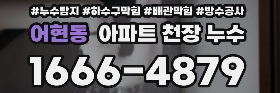 어현동 아파트 천장 누수