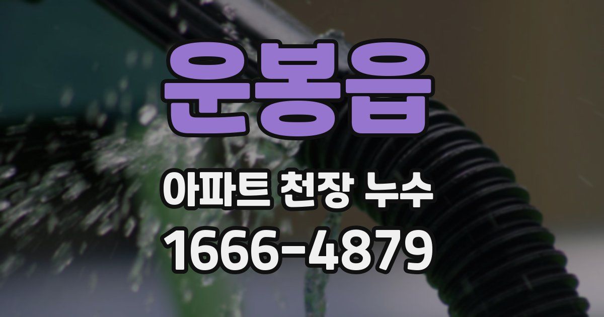 운봉읍 아파트 천장 누수
