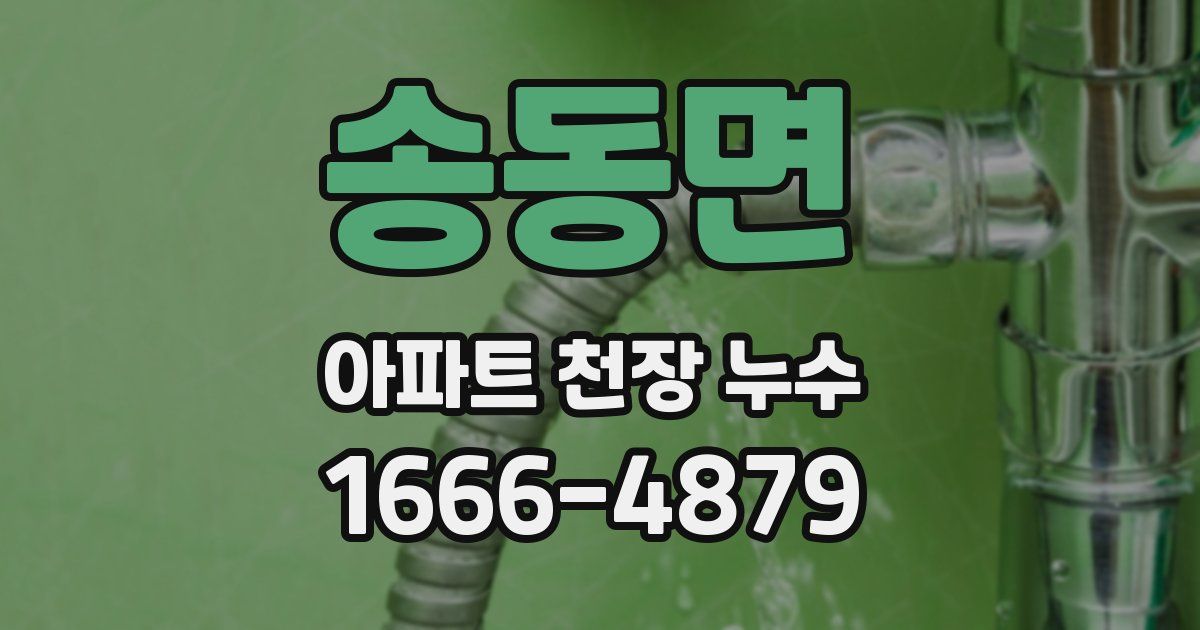 송동면 아파트 천장 누수