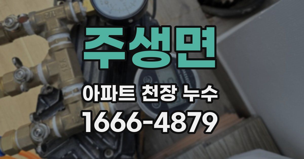 주생면 아파트 천장 누수