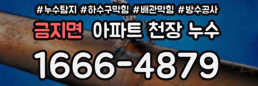 금지면 아파트 천장 누수