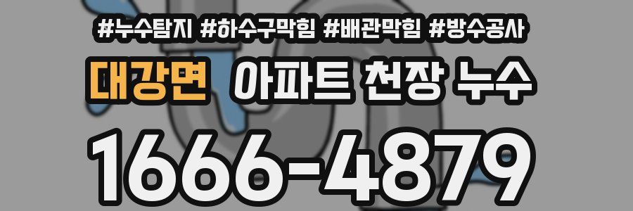 대강면 아파트 천장 누수