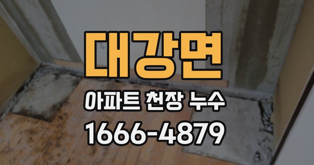 대강면 아파트 천장 누수