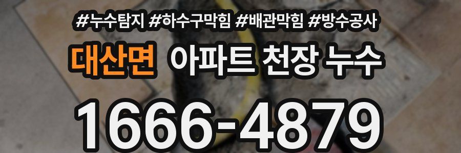 대산면 아파트 천장 누수