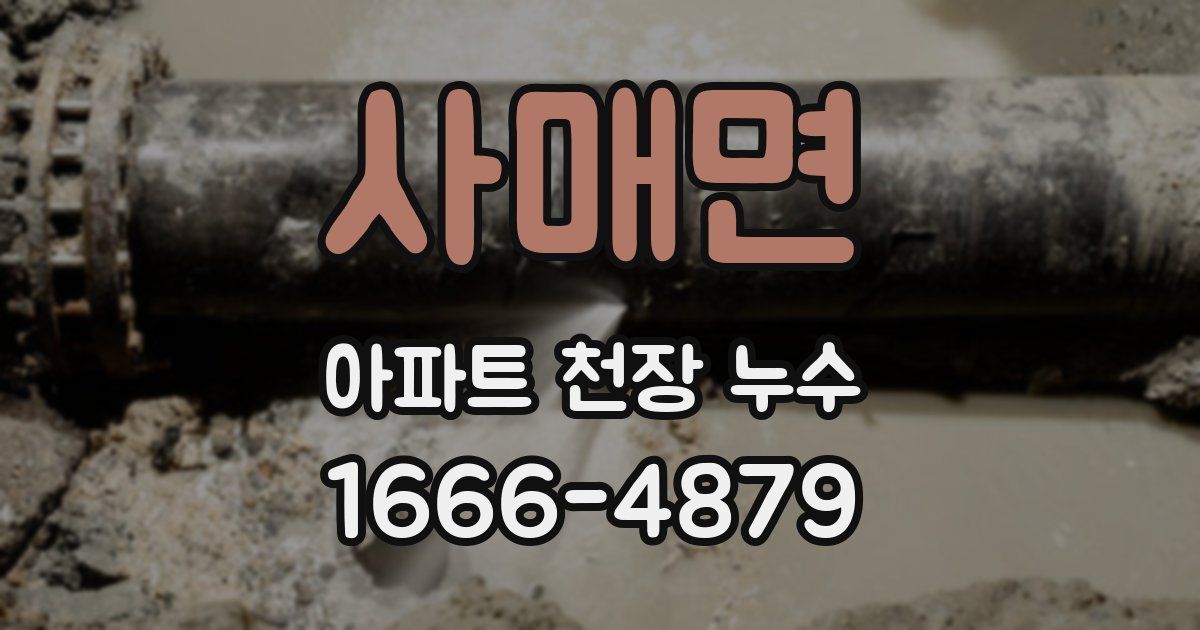 사매면 아파트 천장 누수
