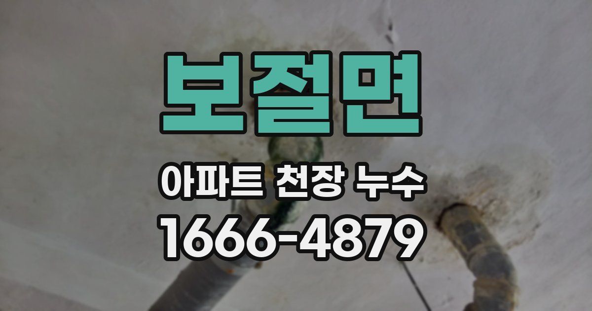 보절면 아파트 천장 누수