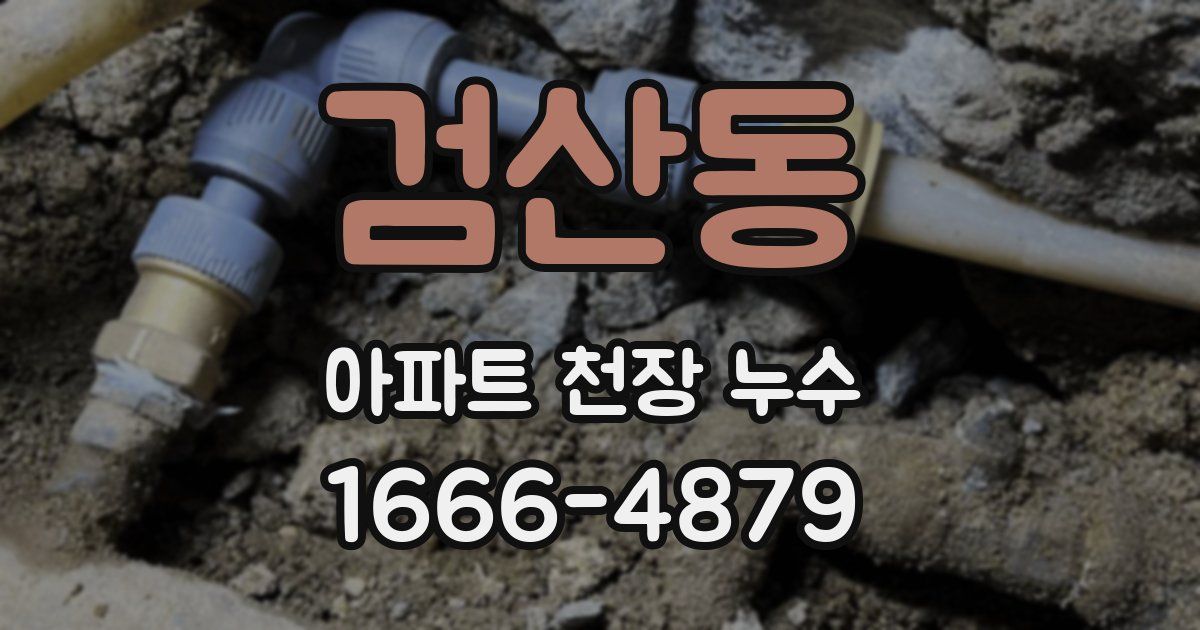 검산동 아파트 천장 누수