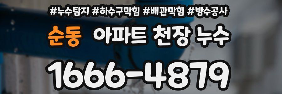 순동 아파트 천장 누수