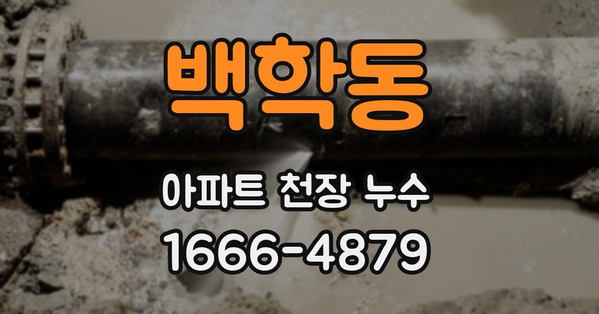 백학동 아파트 천장 누수