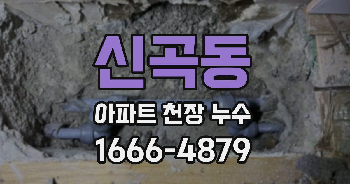 신곡동 아파트 천장 누수