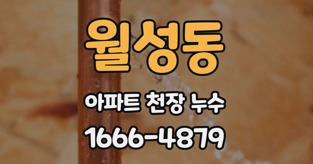 월성동 아파트 천장 누수