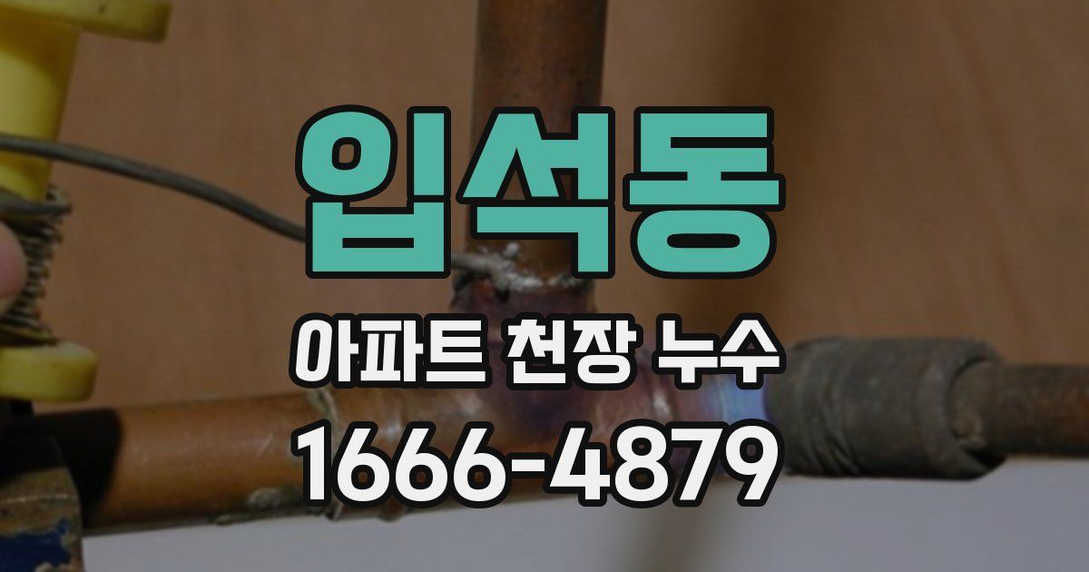 입석동 아파트 천장 누수
